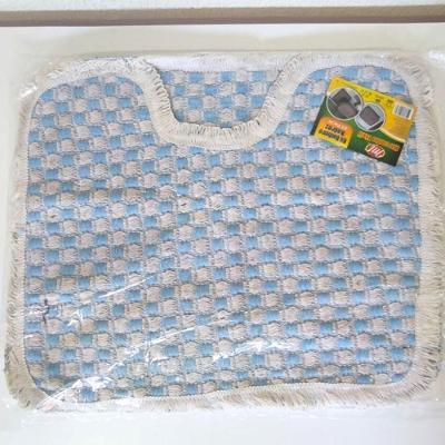Kit 3 Peças De Tapete Banheiro Algodão 100% Tamanho 50x40cm Para Piso Chão Estampado E Liso Azul Claro Liso