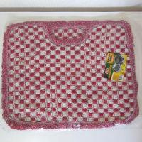 Kit 3 Peças De Tapete Banheiro Algodão 100% Tamanho 50x40cm Para Piso Chão Estampado E Liso Vermelho Liso - 1