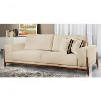 Sofá Fixo Magnus 2 Lugares Luxo 1,70m Castellar Móbile Linho Bege Claro - 4