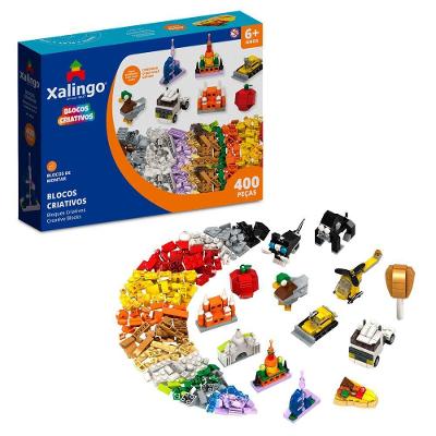 Bloco De Montar Criativo 400 Peças Xalingo