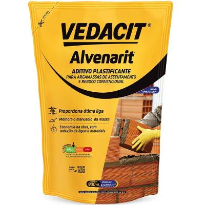 Aditivo Plastificante Concentrado 900ml - 122856 - Vedacit Aditivo Plastificante Vedalit 900ml - 122856 - Vedacit