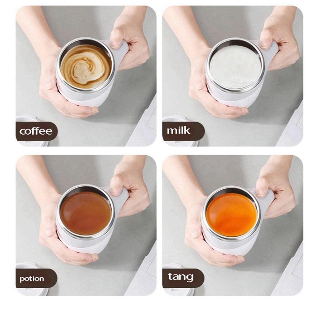 Caneca Mixer Elétrica Portátil Copo Automática 400ml Shake Whey Café Bebidas Achocolatado Mexedora - 6