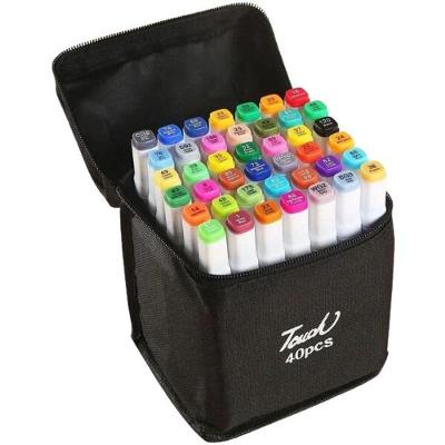 Canetinhas Marcador Permanente Ponta Dupla 48 Cores Bolsa