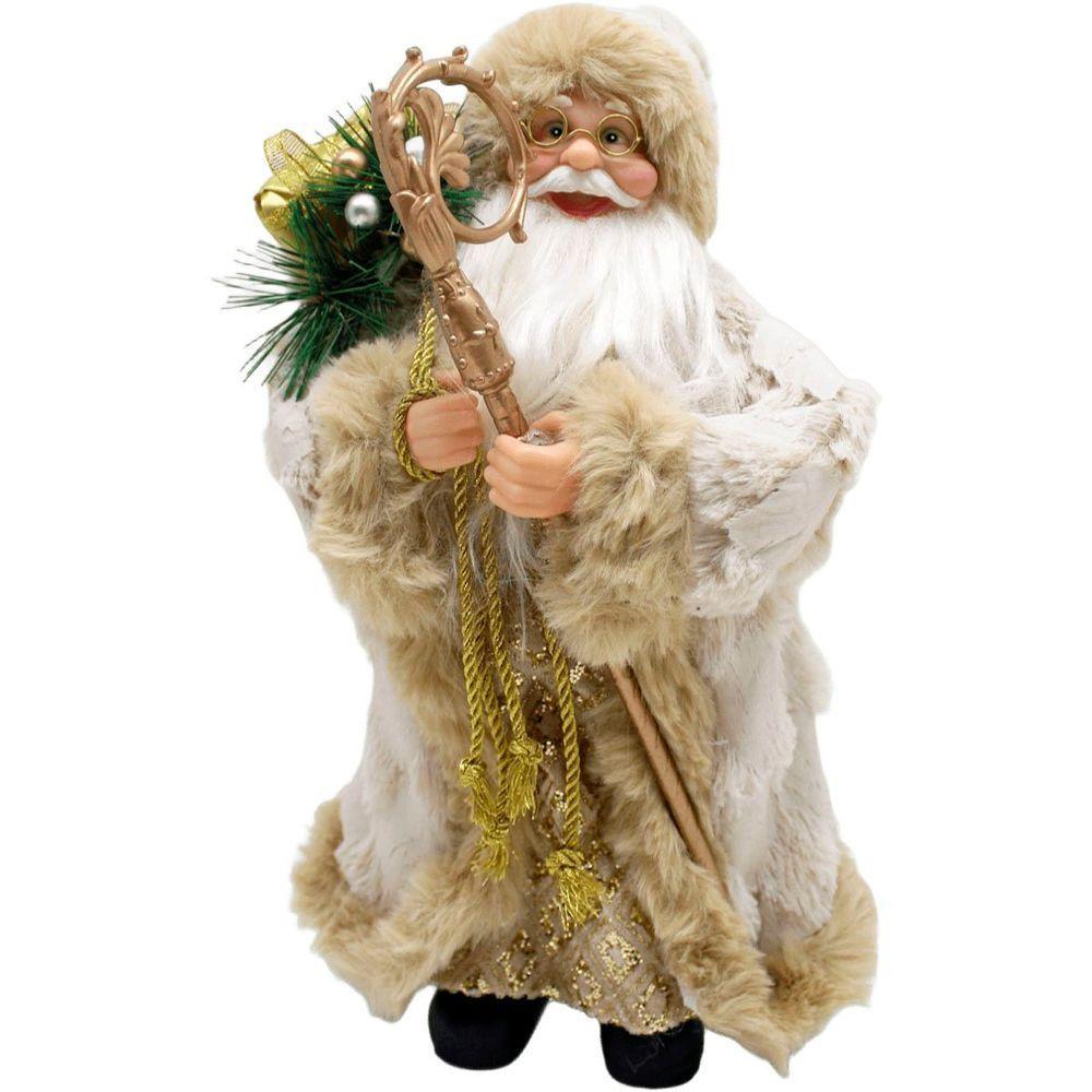 Enfeite Colecionável Papai Noel Saco Presente Natal De 30cm - 1