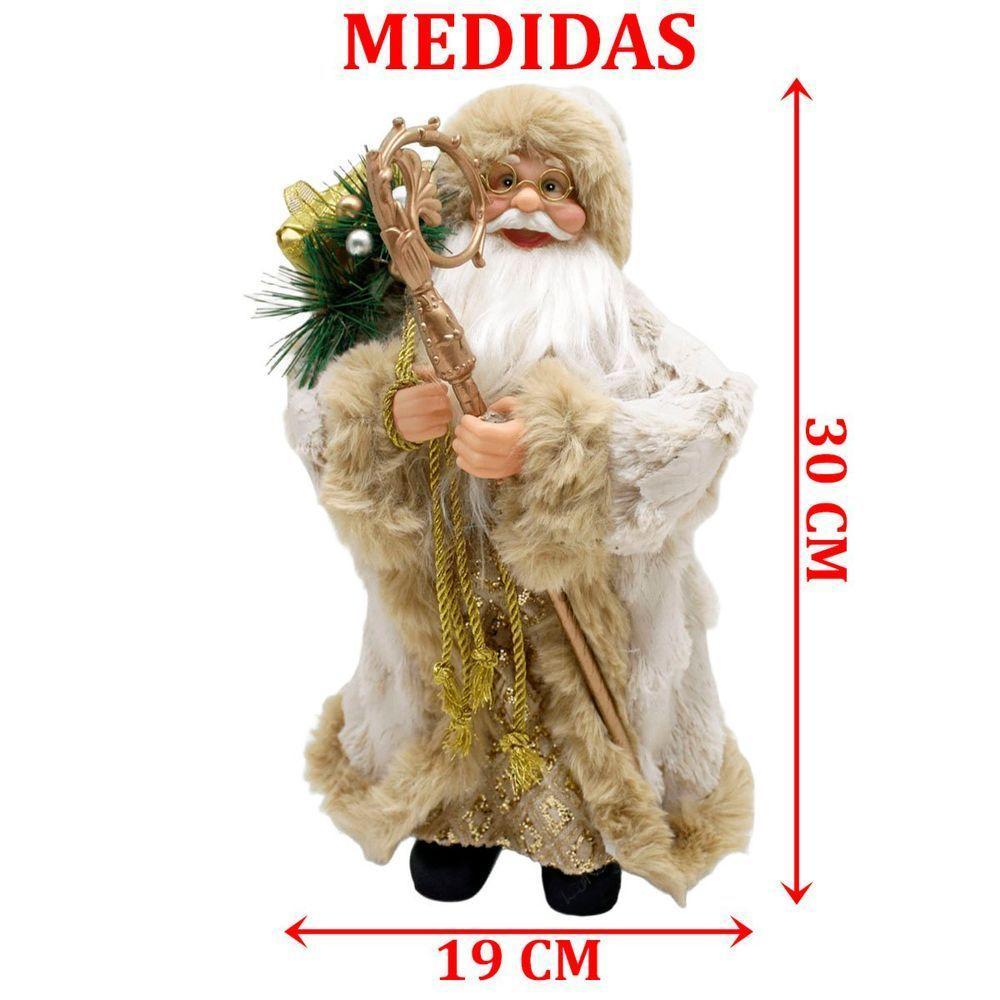 Enfeite Colecionável Papai Noel Saco Presente Natal De 30cm - 2