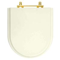 Tampa De Vaso Laqueado Smart Pergamon Para Bacia Celite Com Ferragem Dourada - 1