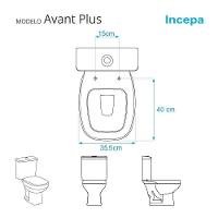 Tampa De Vaso Poliéster Avant Plus Branco Para Bacia Incepa Com Ferragem Dourada - 3
