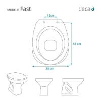 Tampa De Vaso Poliéster Fast Creme Para Bacia Deca Com Ferragem Dourada - 2