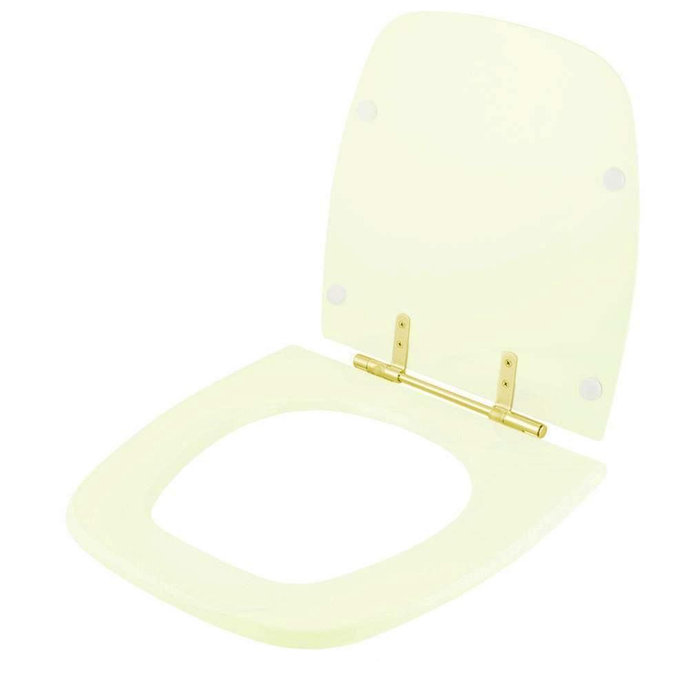 Tampa De Vaso Poliéster Fit Pergamon Para Bacia Celite Com Ferragem Dourada - 2