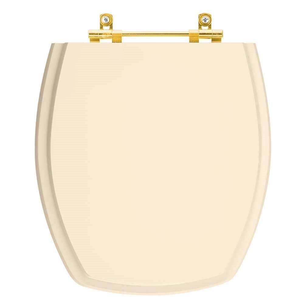 Tampa De Vaso Poliéster Thema Pessego Para Bacia Incepa Com Ferragem Dourada - 1