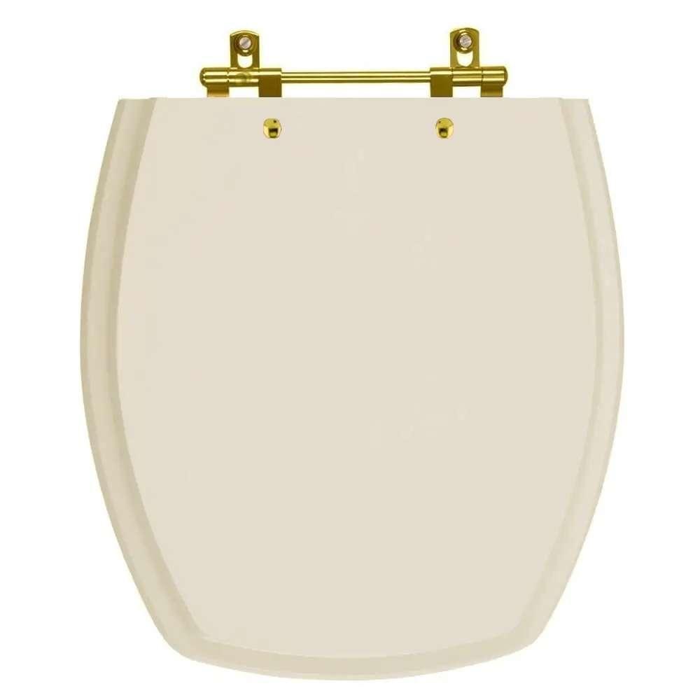 Tampa De Vaso Poliéster Thema Bone Para Bacia Incepa Com Ferragem Dourada - 1