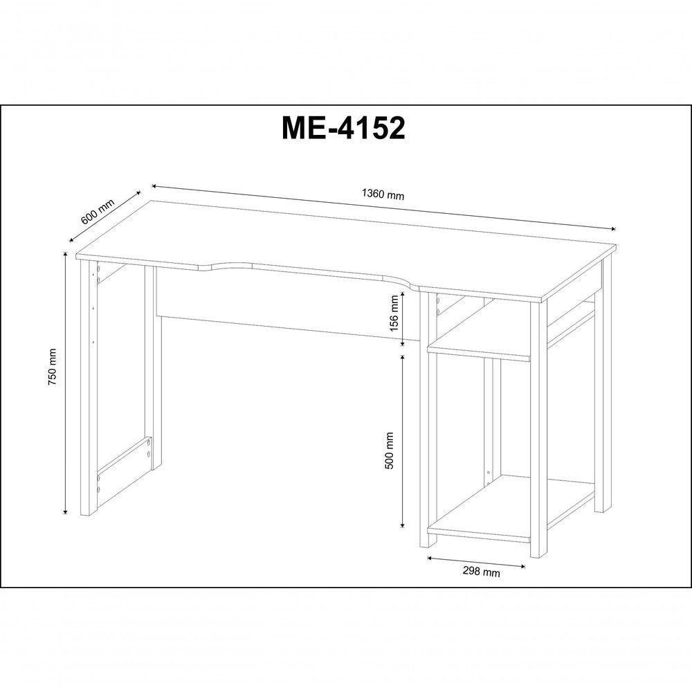 Mesa Gamer 136cm Com 2 Prateleiras E Porta Cpu Preto/azul - 6
