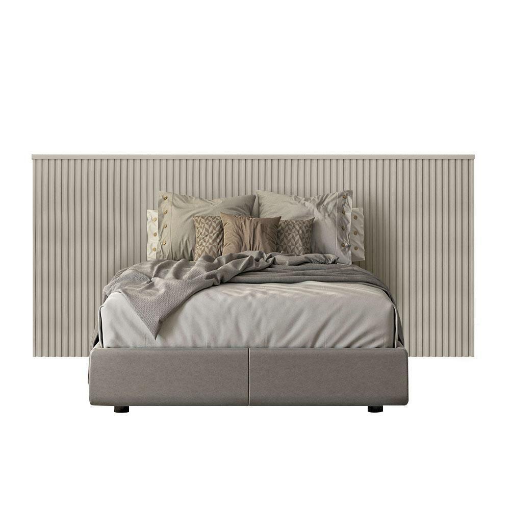 Cabeceira Para Cama De Casal E Queen Ripada 241cm Laranjeira Off White - 2