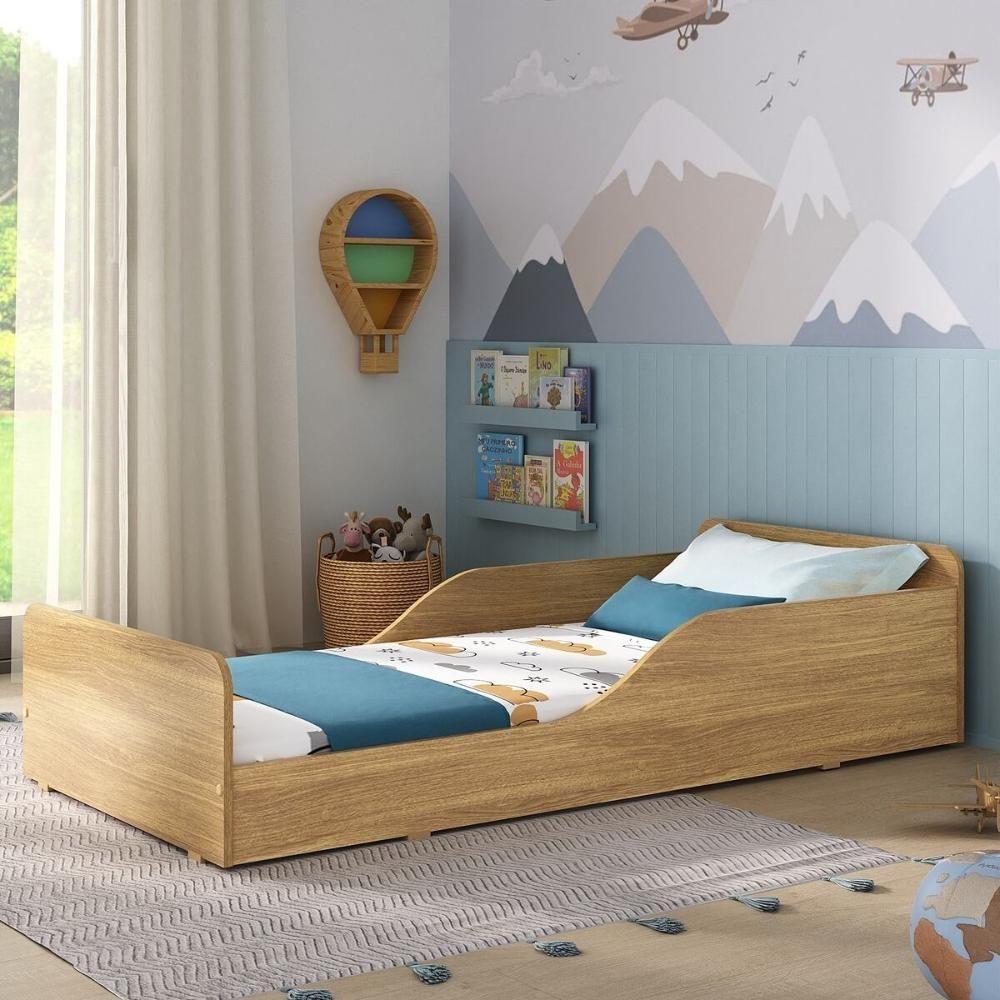 Cama Infantil Montessoriana Com Colchão Incluso 100% Mdf Melissa Plus Multimóveis Mp2958 Madeirado - 1