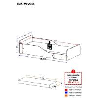 Cama Infantil Montessoriana Com Colchão Incluso 100% Mdf Melissa Plus Multimóveis Mp2958 Madeirado