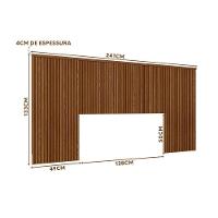 Cabeceira Para Cama De Casal E Queen Ripada 241cm Laranjeira Freijo Freijo - 4