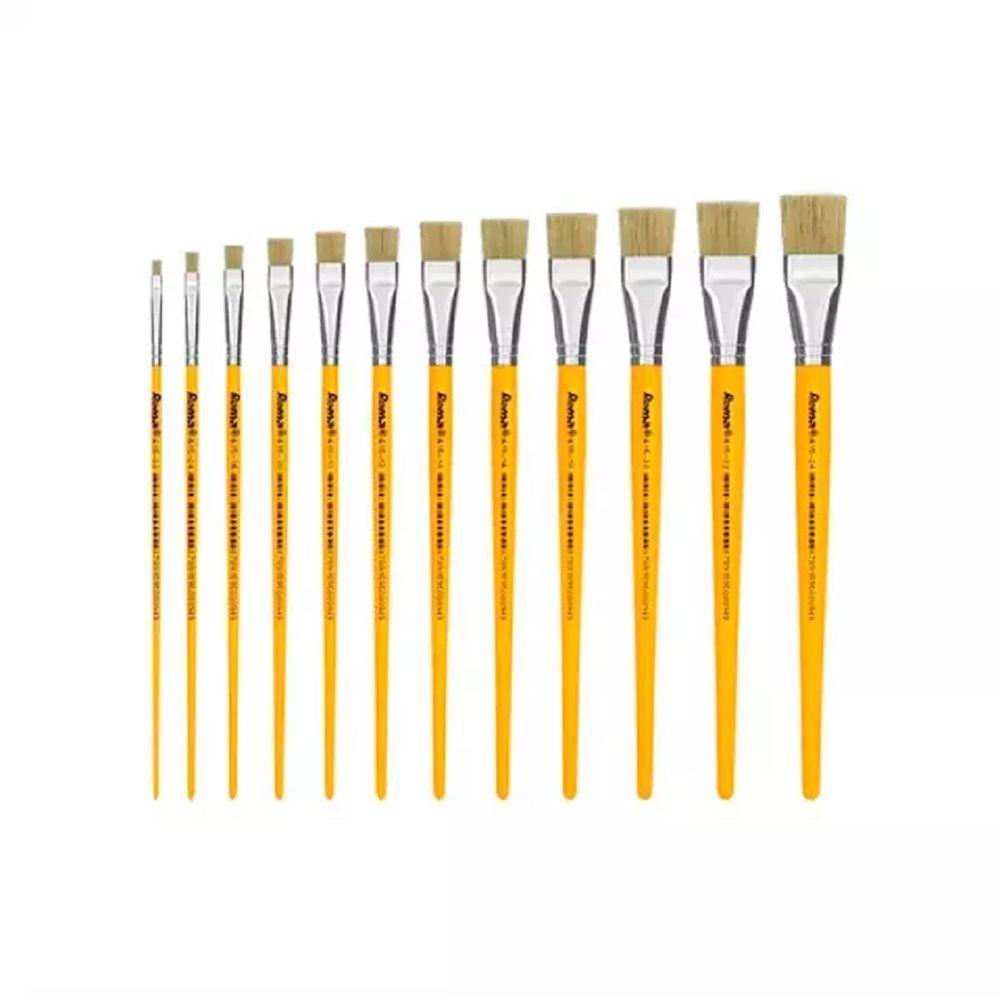 Pincel Artístico Chato Cabo Madeira N°22 - 5