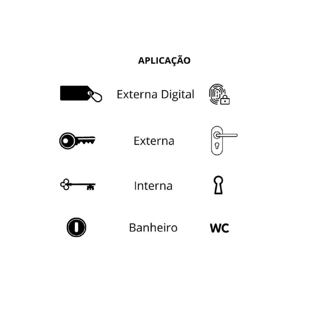 Fechadura Externa Joy F-2600-46 Preto Fosco - Aliança - 5