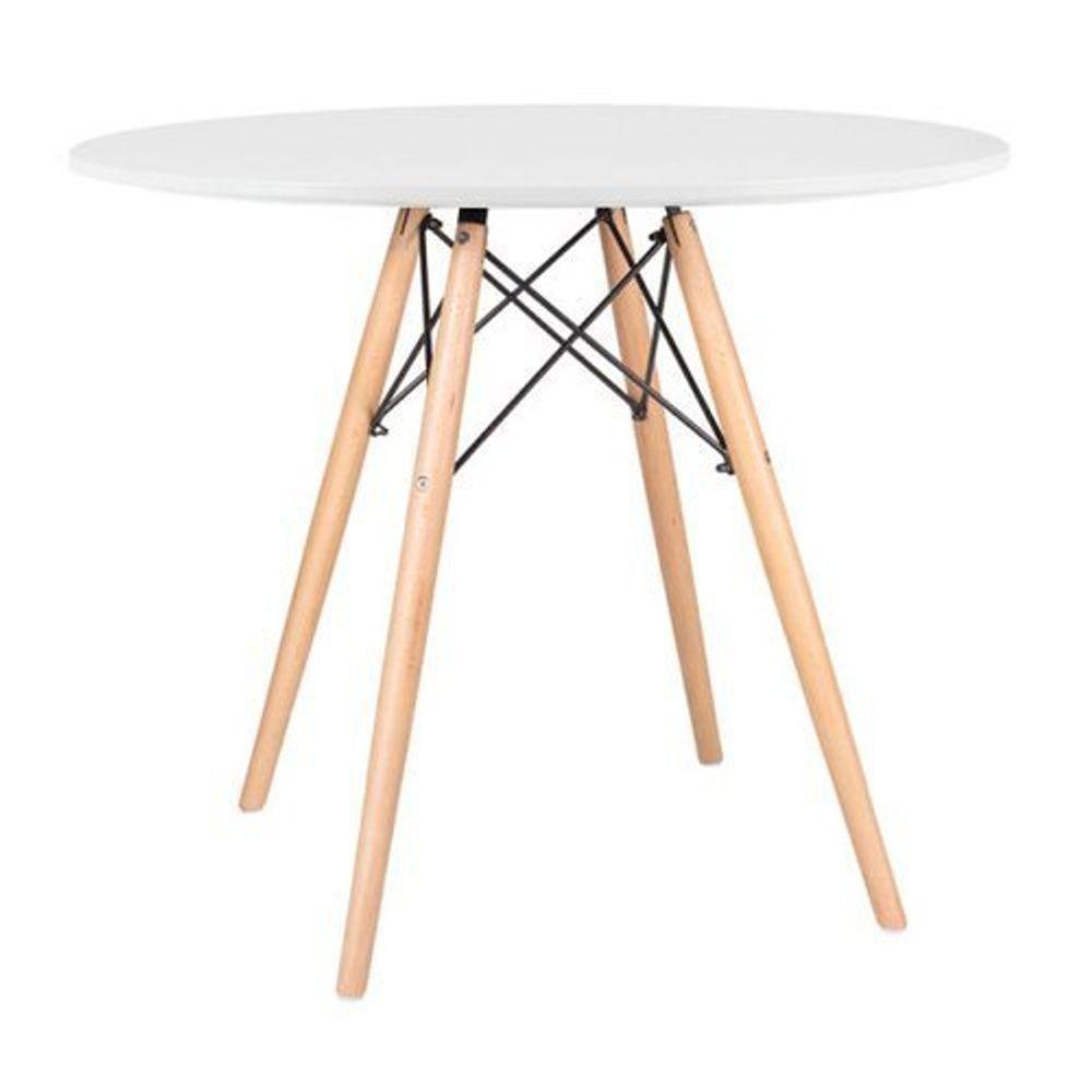 Conjunto De Jantar Mesa Eiffel 70 Cm Com 2 Cadeiras Lisa - Branca - 3