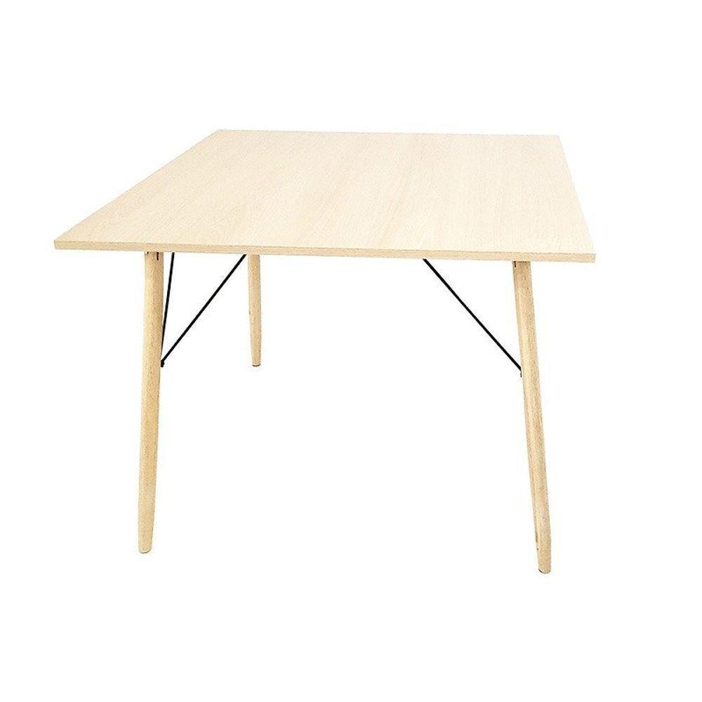 Mesa De Jantar Quadrada Eames Eiffel 100 Cm - Madeira Truffel - 1