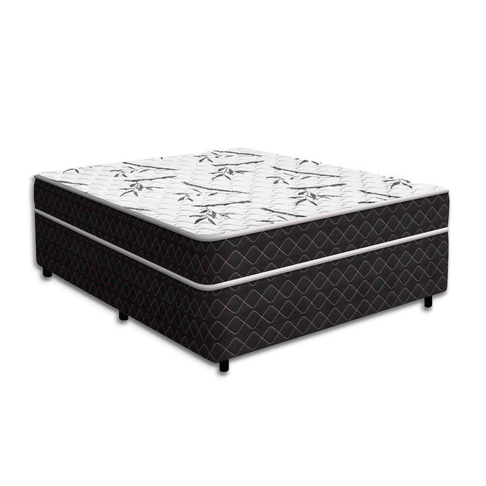 Cama Conjugada Benfica Espuma D33 Preto V-store Tamanho 138x188x50 - 1