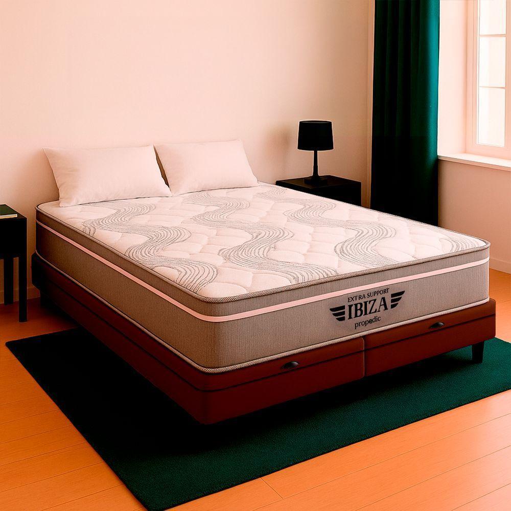Cama Box Baú Queen Marrom E Colchão Ibiza Molas Vstore - 1