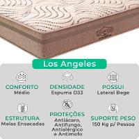 Cama Box Solteirão Branco E Colchão Los Angeles Molas Vstore - 2