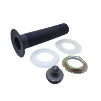 Válvula Escoamento Lavatório Banheiro Longa Com Tampa Cuba Sobrepor Preto Grafite Fosco Luxo Metal - 2