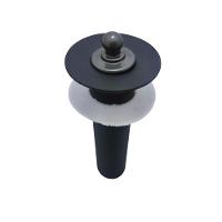 Válvula Escoamento Lavatório Banheiro Longa Com Tampa Cuba Sobrepor Preto Grafite Fosco Luxo Metal - 5