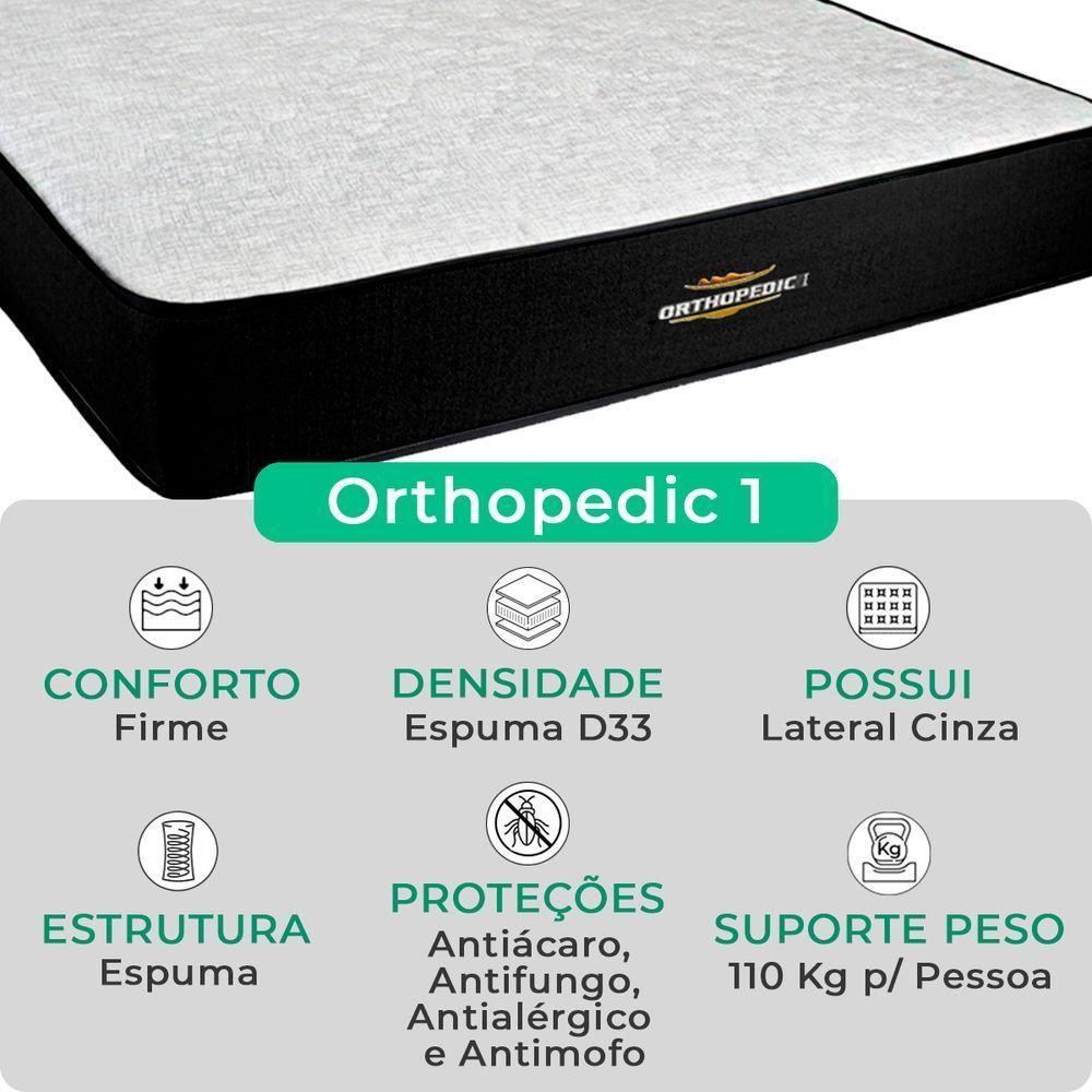 Cama Box Casal Bege Colchão Orthopedic D33 Vstore - 2