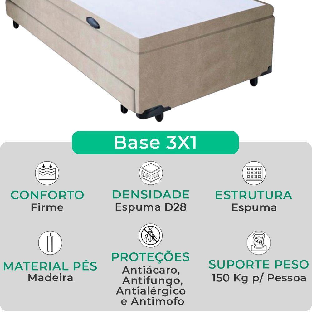 Bicama Box Baú Com Cama Auxiliar Solteiro 78x188x44 Bege - 2