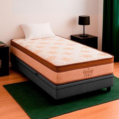 Cama Box Solteirão E Colchão Victory Molas V-store Cinza