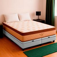 Cama Box King Branco Colchão Victory Molas Vstore 193x203x30 - 1