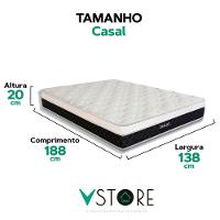 Colchão Dallas Molas Ensacadas V-store Tamanho 138x188x20 - 3