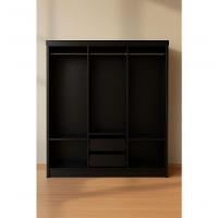 Closet Lisboa Evidencia Moveis 2 Gavetas E 2 Prateleiras - Evidencia Móveis - Black - 3