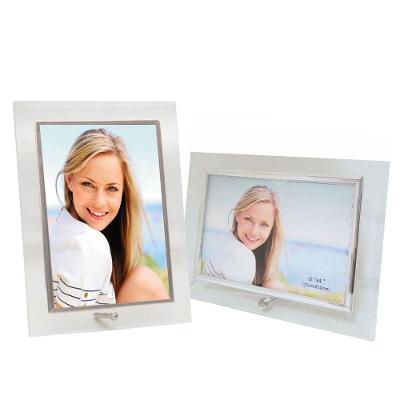 Conjunto Porta Retrato Vidro Reto Prime Borda Prata 10x15 Vertical E Horizontal ? Tuut