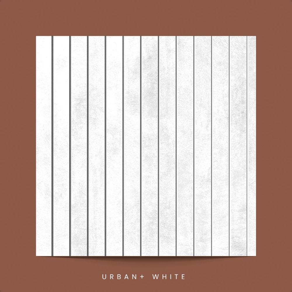 Painel Ripado De Eva Laminado Autocolante Flexível Rolo 10mt Linha Urban Plus White Com Textura | Branco - 5