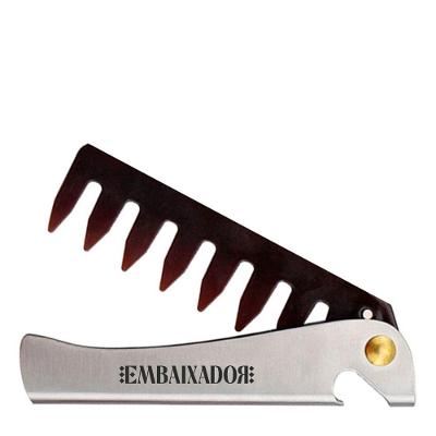 Pente De Aço Inoxidável Dobrável Embaixador Marrom