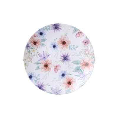 Prato Sobremesa Tramontina Floratta Em Porcelana Decorada 21 Cm
