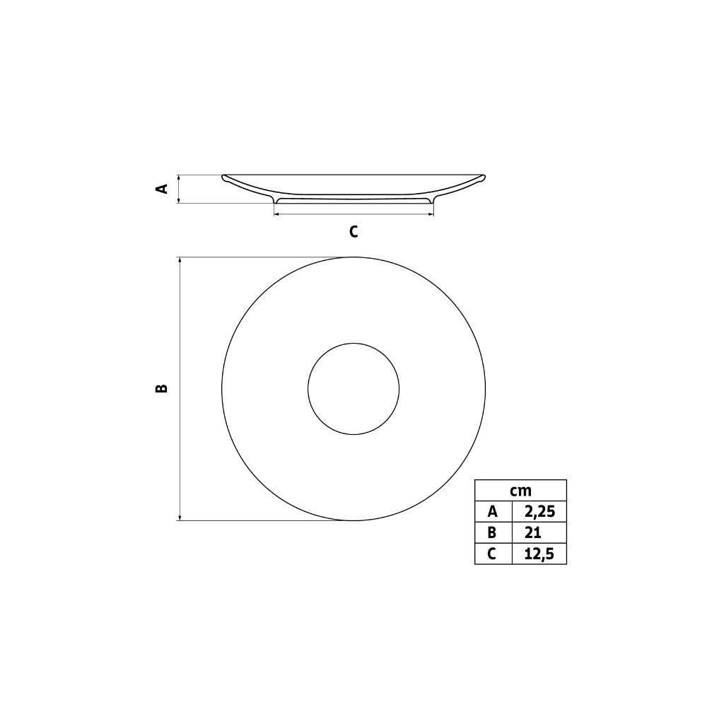 Prato Sobremesa Tramontina Rustico Marrom Maxforce Em Porcelana 23 Cm - 8