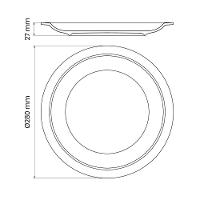 Prato Sobremesa Tramontina Paola Tara Certa Em Porcelana 21 Cm