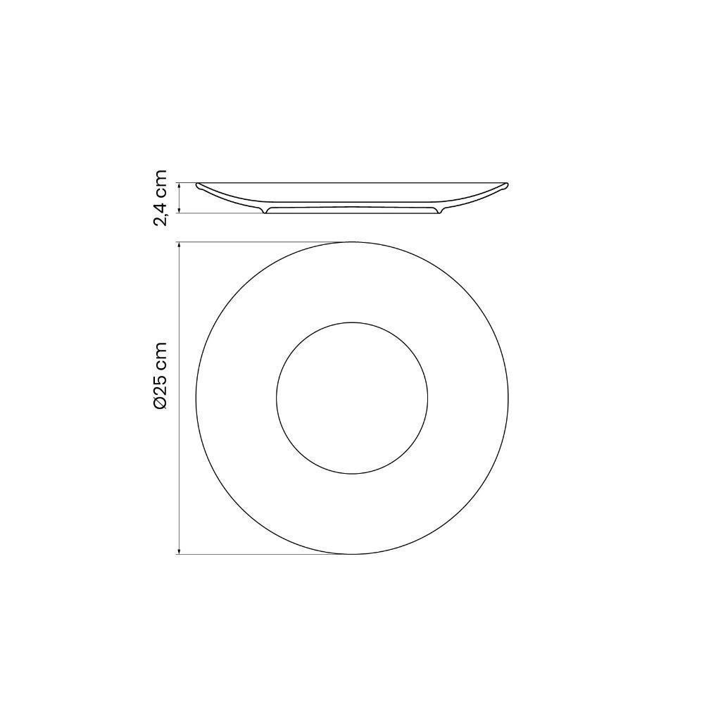Prato Raso Tramontina Maragogi Em Porcelana Decorada 25 Cm - 8