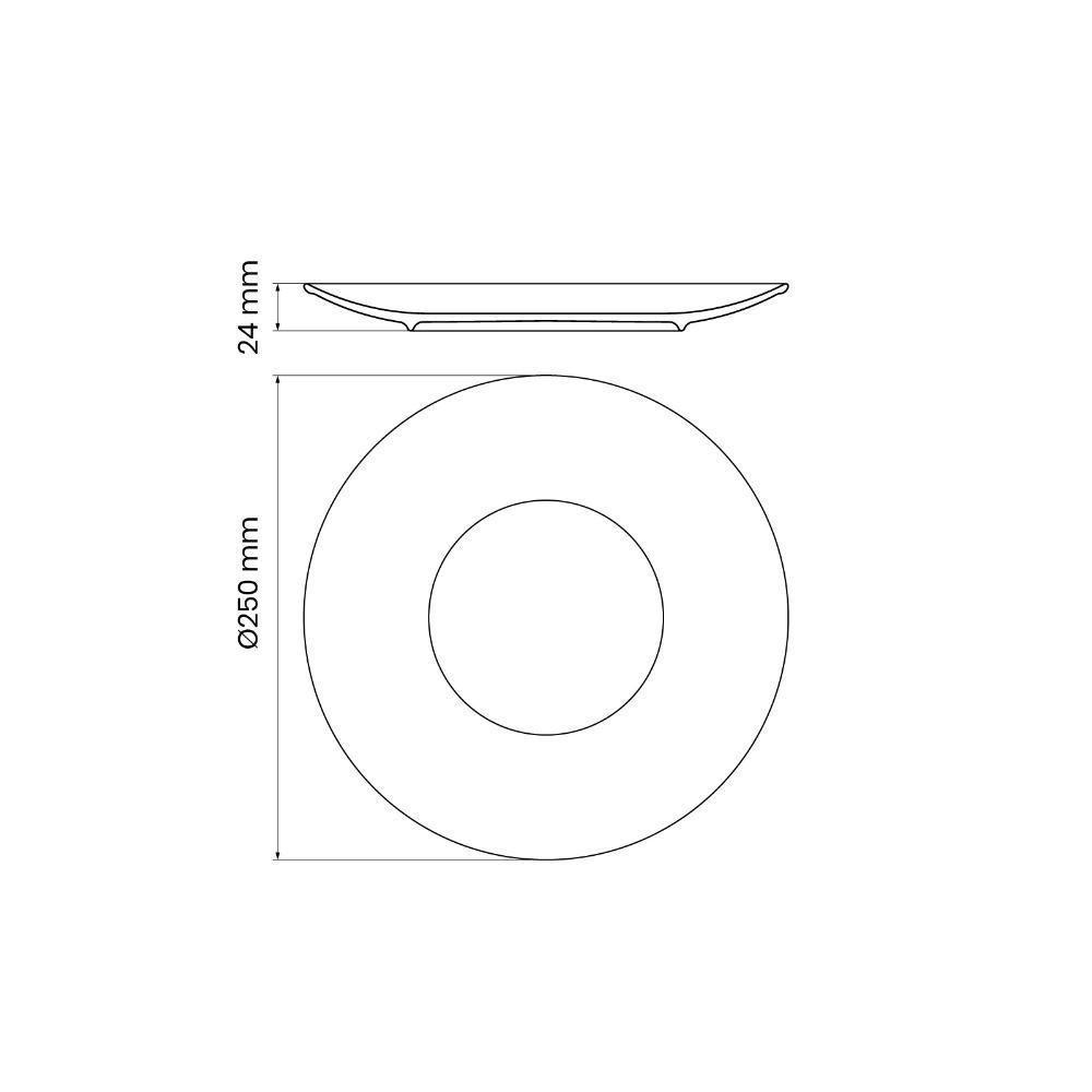 Prato Raso Tramontina Maragogi Em Porcelana Decorada 25 Cm - 10
