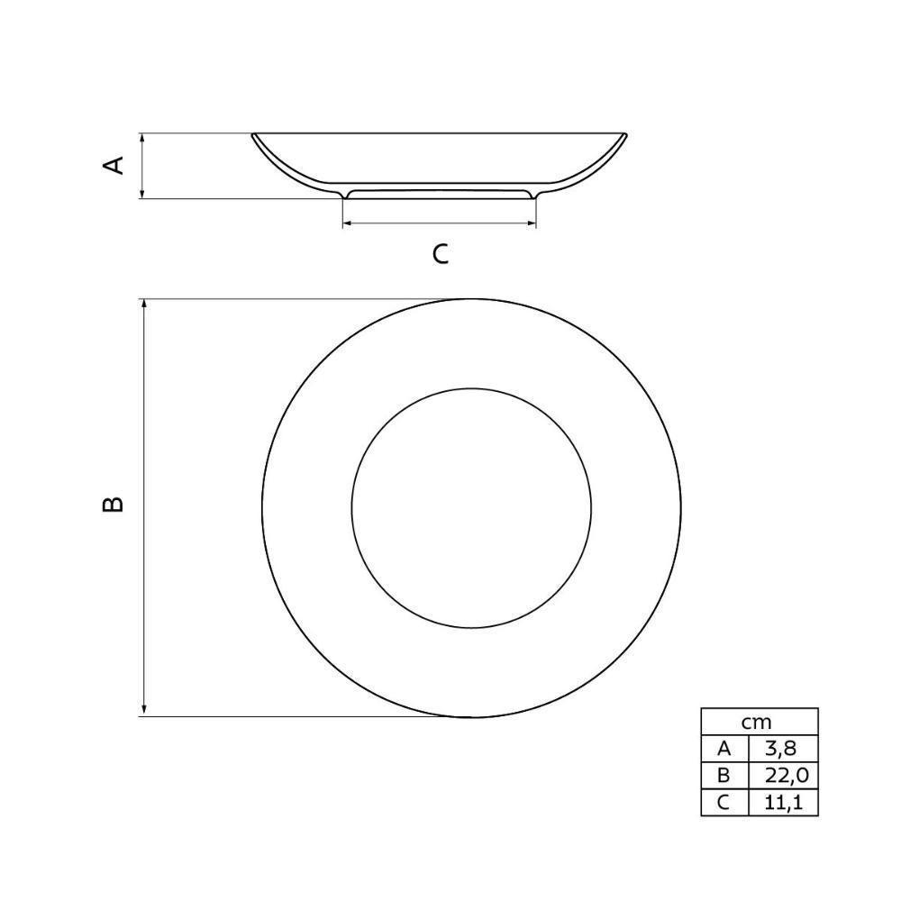 Prato Fundo Tramontina Grid Em Porcelana Decorada 22 Cm - 9