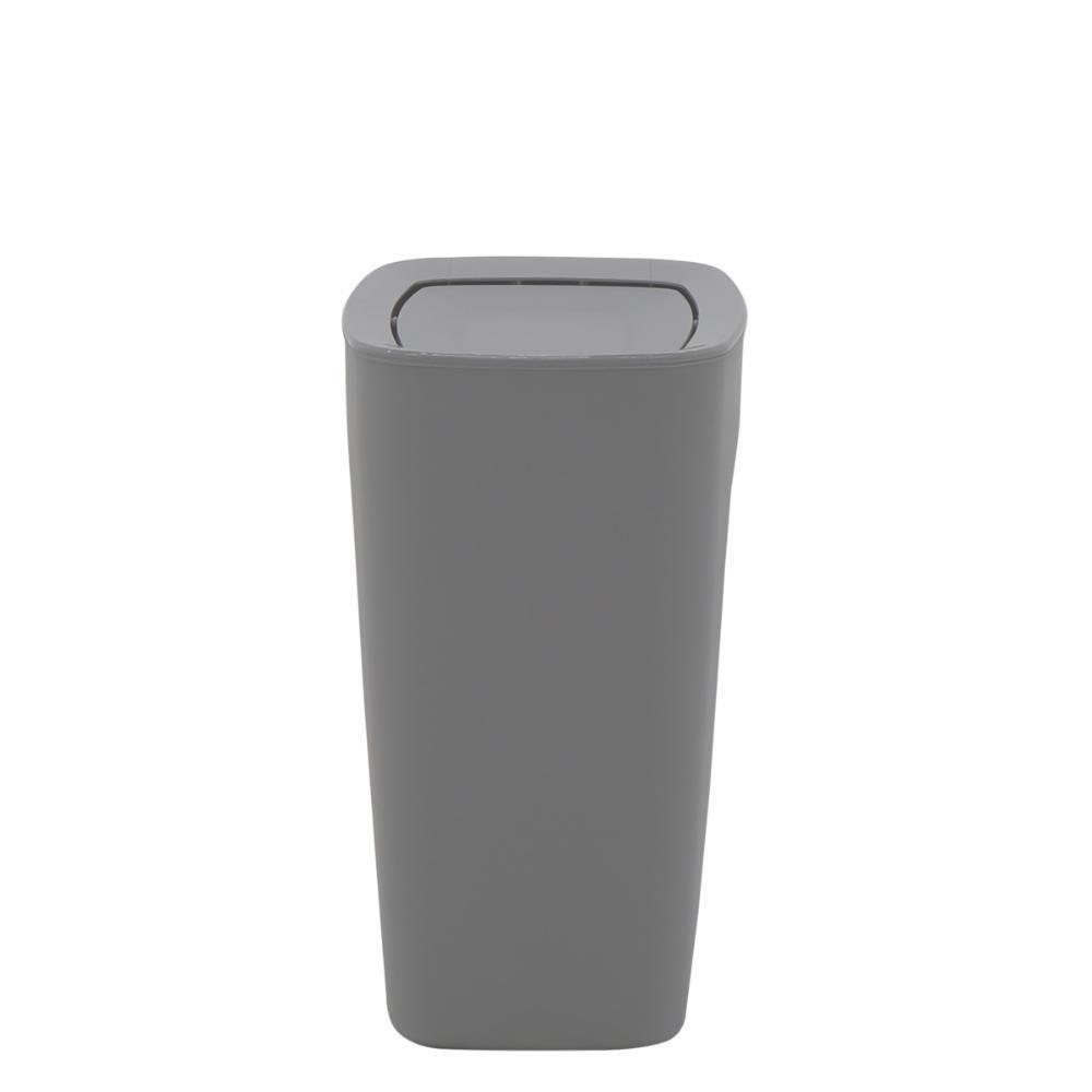 Lixeira Tramontina Compact Em Polipropileno Cinza Com Tampa Basculante 8,5 L - 9