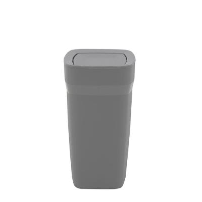 Lixeira Tramontina Compact Em Polipropileno Cinza Com Tampa Basculante 8,5 L