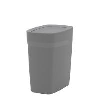 Lixeira Tramontina Compact Em Polipropileno Cinza Com Tampa Basculante 8,5 L - 8