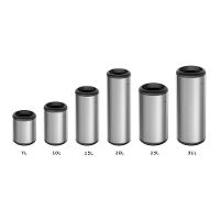 Lixeira Inox Tramontina Cápsula Com Acabamento Scotch Brite E Aro E Base Em Polipropileno 23 L