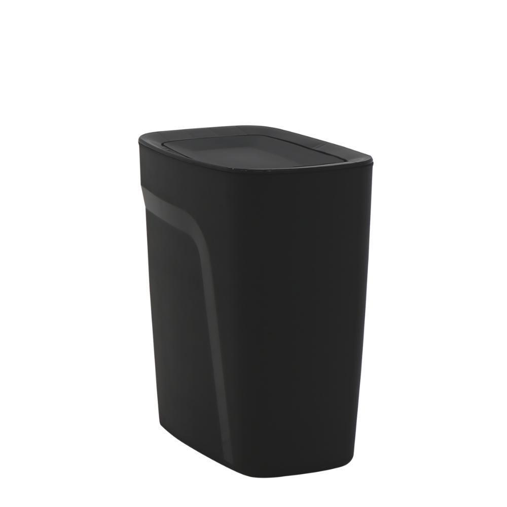 Lixeira Tramontina Compact Em Polipropileno Preto Com Tampa Basculante 8,5 L - 2