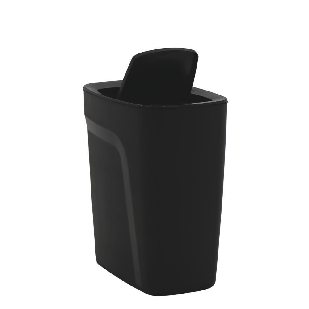 Lixeira Tramontina Compact Em Polipropileno Preto Com Tampa Basculante 8,5 L - 3